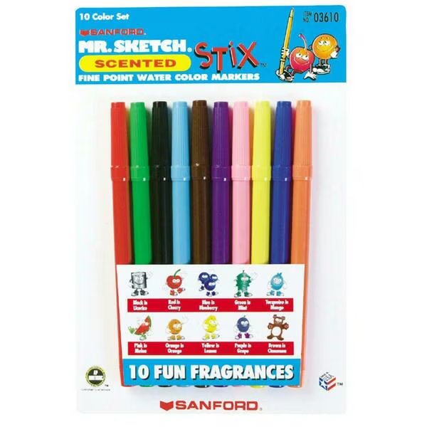 Marker Set Mr Sketch Scented Stix-10 Color, Newell, Mfr#: SAN03610